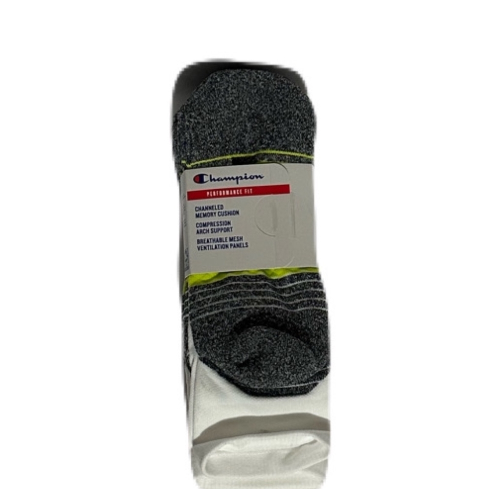 Champion Men's Performance Fit Ankle Socks 4-Pairs Size 6-12 Cushioned Sole - Picture 3 of 4